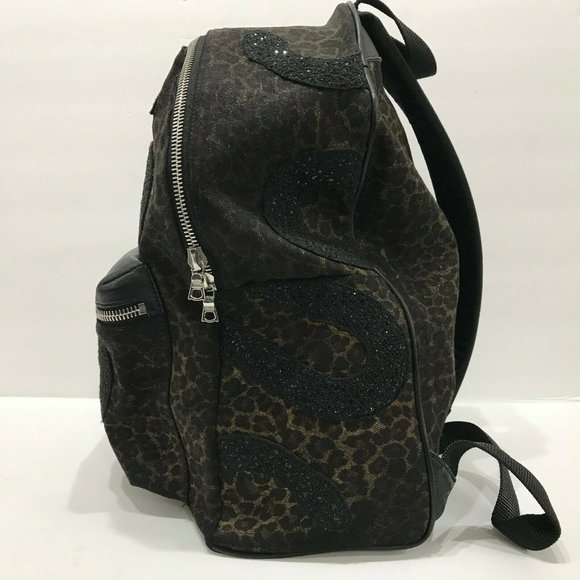 AMIRI Leopard Sequin Applique Snake Backpack Large